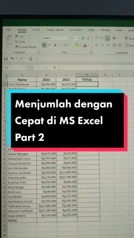 Nih, penjumlahan cepat di excel part 2. Tahu yang lebih cepat lagi? #semuaharustau #tutorialtiktok