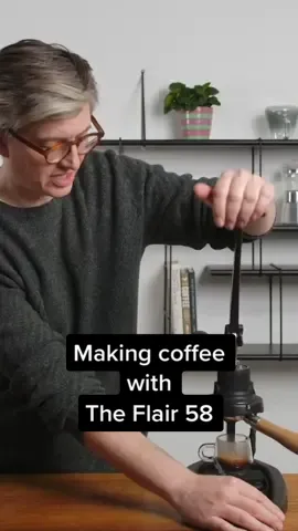 Making coffee with The Flair 58