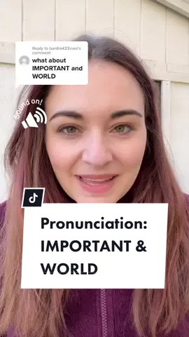 Reply to @bardia433irani #americanpronunciation of IMPORTANT and WORLD #englishpronunciation #pronunciation #inglespratico #learnenglishdaily #ingles