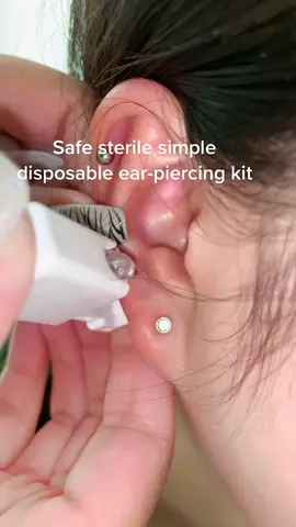 Safe sterile simple disposable ear-piercing kit  #earrings #piercing #piercings #piercingvideo #earpiercing #diypiercings #diyearpiercing