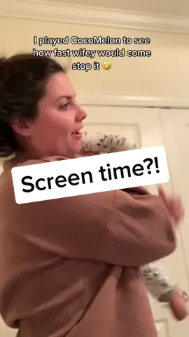 Wifey must’ve ran from the living room 🤣 #fyp #baby #babies #babiesoftiktok #cocomelon #husbandwife #momsanddadsoftiktok