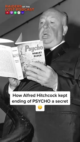 SHH 🤫 #raidersofthelostpodcast #alfredhitchcock #psycho #normanbates #batesmotel #horror #horrortok #horrormovie #movie #movies #film #serialkiller