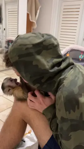 Theo loves his tickles 😂 #animals #monkey #bestfriend