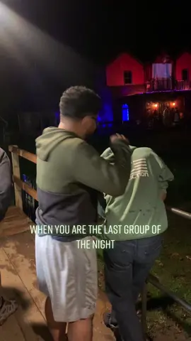 Would you want to be the last group?! #chainsaws #clowns #chasing #haunt #attraction #terrorfiedforest #michigan