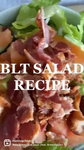 BLT salad on todays lunch menu 🥗 #grwm #healthyliving #healthycooking #saladlab #saladrecipe #ArbysDiabloDare