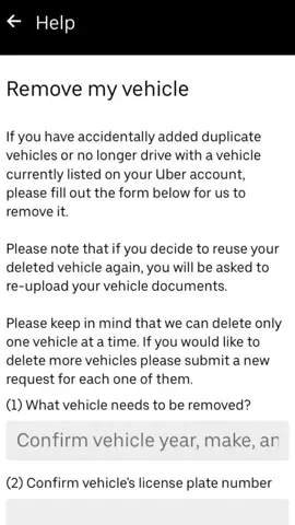 You need to contact @uber to remove any old vehicles from your account. #driver #uber #bolt #london #mayoroflondon #phv #minicab #tfl #ulez