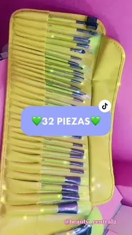Brochas Profesionales, 32 piezas💚😍🥰 #beautycentral #brochasdemaquillaje #tiendademaquillaje #brochasprofesionales #makeup #enviosnacionales #viral