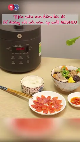 Canh sườn non hầm táo đỏ, rau củ bằng nồi áp suất MK303. Thịt chín mềm, lưu giữ trọn vẹn dinh dưỡng, nước canh ngọt, thanh hơn. @mishiokachi #trend