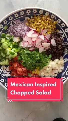 A way sexier salad. Salad, salad dressing and salmon recipe up at WWW.EREKAVETRINI.COM #choppedsalad #salad #Recipe #fyp