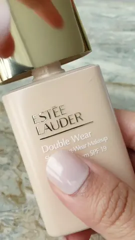Have you met #DoubleWear Sheer?✨ It gives you a lightweight matte finish. #makeuptok #ASMR