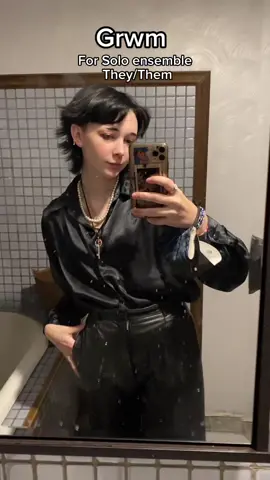 Solo ensemble is like a singing competition thingy btw #simgimg #solo #soloensemble #choir #grwm #makeup #fancy #outfit #foryou #alt #alternative #theythem #lgbt #pan #nonbinary #michigan
