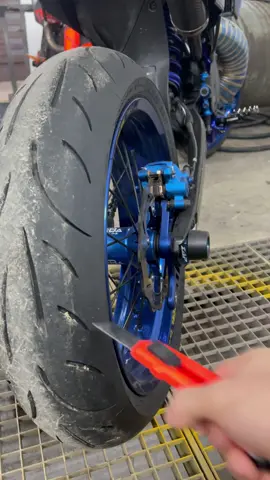 New tire 💀 #tire #knife #supermotard #bike #viral #foryou