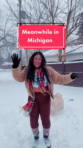 In Michigan Winters… YOU DANCE!!! 💃🏾😂❄️#snowfalling #puremichigan #fyp