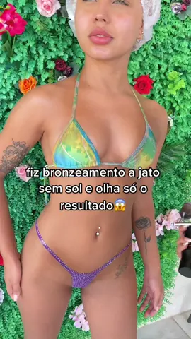 resultado no final do vídeo @thaybronzee eai, fariam?! #bronzeamento #marquinha #biquini #fy
