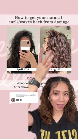 Reply to @curlywavypatty  how to get your natural curls waves back from damage pt 5!! Styling curly wavy hair