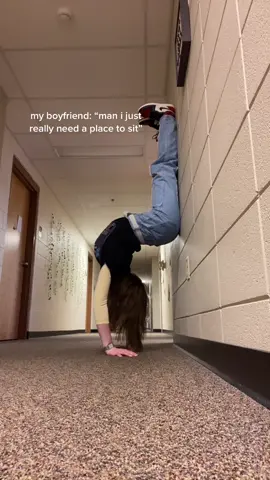 @lukehawkinsfit and he doesn’t even know tiktok trends so he’s going to be so confused when he sees this #chairhandstand