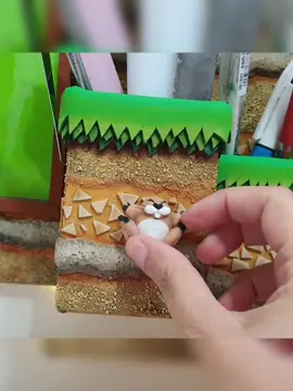 DIY da Toupeira do Mário! Vem conhecer mais do cantinho da Deia. 😃 #craftingtutorials #youtube #biscuit #dioramabuild #supermariobros