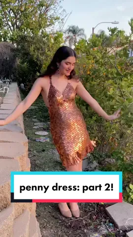 #ad sewing 2000+ pennies into a chainmail dress - aka: part 2 of making a penny dress for @cashapp! use code TIKTOK for $15 on the app! #pennydress #DIY