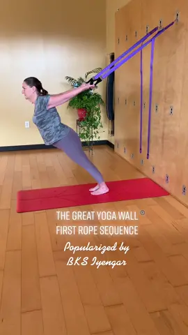 Warm up the spine…#greatyogawall  #iyengarstyle #yoga #yogatherapist  #wakeforestyoga #TeamUSATryout #PepsiApplePieChallenge