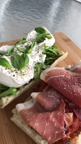 Chicken parm sub with burrata and prosciutto🥵