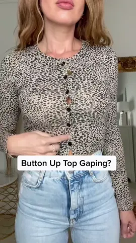 Button up top gaping? Try it!!#stylehack #tanktop #fashion #fyp#foryou