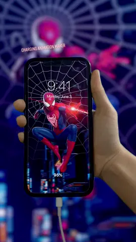 🕷⚡️Please welcome your friendly neighborhood Spidey web his way to your phone🕸#charginganimation #chargingfun #chargingplay #chargingshow #chargingfunction #charging #livewallpaper #unique #eyecatching #fyp #viral #spiderman #welcome