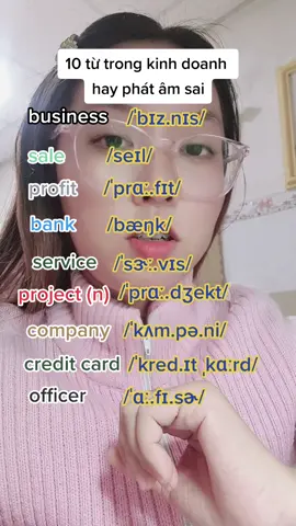 10 từ hay phát âm sai trong lĩnh vực kinh doanh. bạn đúng hết chứ 😀😀😀 #education #LearnOnTikTok #fyp #pronunciation #phatamtienganh #hocphatam #vspeak #english
