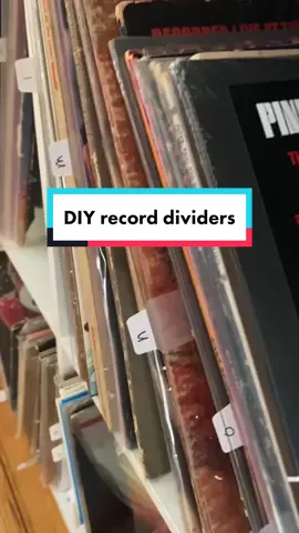 Create DIY record dividers with Ultra Tabs! #diyproject #diycraft #recordcollection #vinyltok #avery #fyp #howto