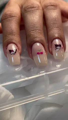 I did my friend’s nails🤗💞 #nails #polygel #polygelnails #sanrio