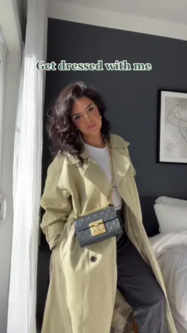 Get dressed with me 🤎 #outfitideas #casualoutfits #springoutfitideas #trenchcoats #winteroutfit
