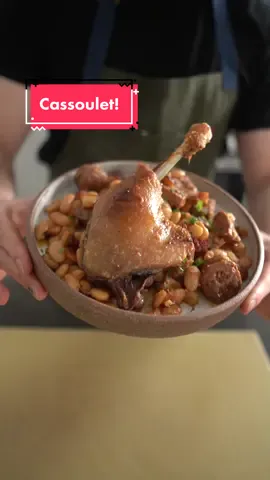 @omnivorousadam concocts soul-warming CASSOULET in his Olive Essential Apron! #apronsquad #cassoulet #chef #frenchfood #LearnOnTikTok