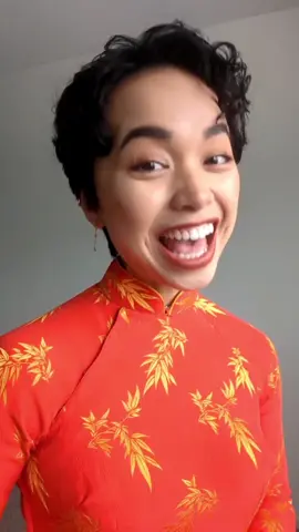 wearing my Áo dài for the Lunar new year #lunarnewyear #tết #tết2022 #vietnamesegirl #aapifamily #heritage