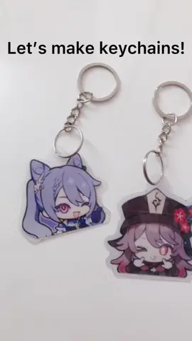 Handmade keychain tutorial~ #genshin #GenshinImpact #hutao #hutaogenshin #hutaogenshinimpact #keqing #keqinggenshin #keqinggenshinimpact #原神 #可爱