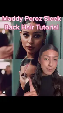 Maddy Perez Sleek Back Hair Tutorial w @foxybaehair #maddyperez #hairtutorial #easyhairstyles #alexademie #euphoria #hairstylestutorials #euphoriaedit