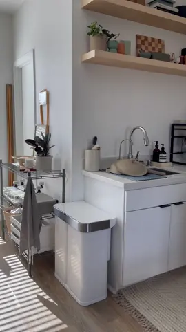 Small living means saving space anywhere and everywhere. #smallliving #kitchentour #organizedkitchen #kitchenthings #dailyvlog