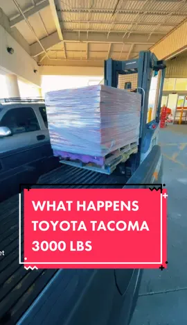 What happens q en you try to load 3000 lbs Toyota Tacoma 😅