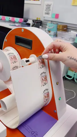 ✨new label dispenser from Sticker Mule✨ #stickers #labeldispenser #stickermule #zenspiredesigns #businessowner #SmallBusiness #fyp #satusfying