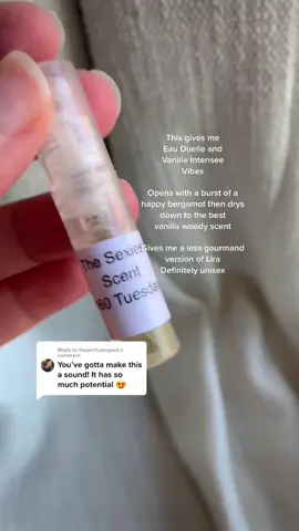 Reply to @theperfumegeek for future potential videos!! #perfumetiktok #perfumereview