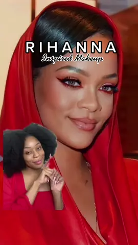 #rihanna inspired makeup ❤️ Happy Valentine’s Day y’all! #redeyeliner #fentybeauty #BlackTikTok #wocmakeup #galentinesday #glossbomb #badgalriri #rih