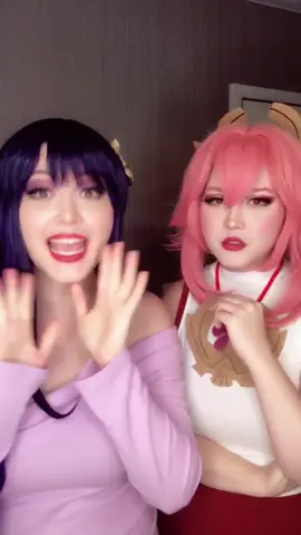 It’s time for #yaemiko friends! Are you gonna wish for her? #genshin #GenshinImpact #yaemikocosplay #raidenshogun #raidenshoguncosplay