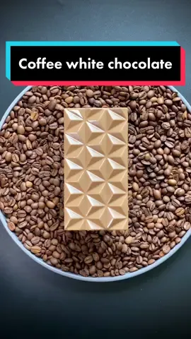 The flavour is all real, made using freshly ground coffee and nothing artificial! #chocolatemaker #coffeechocolate #whitechocolate