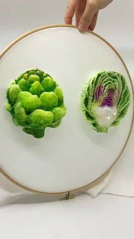 The artichoke💚#embroidery #punchneedle #3dembroidery #witchcraft #needlework #handcraft #mindblown #handmade #fyp #witchcraftworks #artichoke #needle