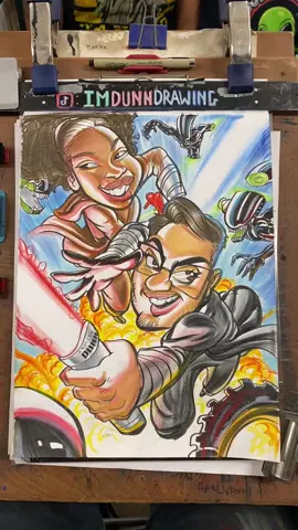 💥💥💥 #caricature #reveal #reactions #starwars #lightsaber #xenomorph