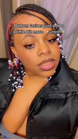 #fypシ #relatable #lashes #bottomlashes #bottomlashextensions #doublepiercing #wlw #septumgang #smallyoutuber #loveablackwoman