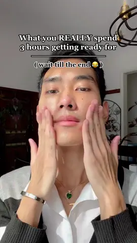What you REALLY spend 3 hours getting ready for 😂 #skincaretiktok #beautytiktok #skinroutine #getready #coffeedate