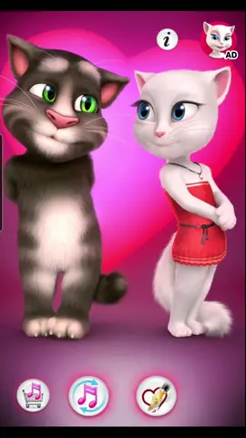 Tom e Angela gatinhos mais lindos e fofos dos games #talkingangela #talkingtom #Love @bebejoguinho @bebejoguinho