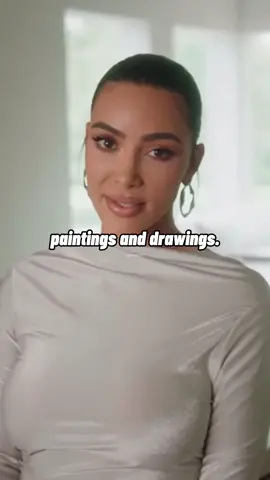 Kim shows North’s artwork ! #kimkardashian #northwest #fyp
