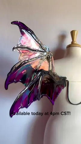 Last set for today! Spooky season can be all year round! Bat/dragon wings with a purple digital paint overlay! Available at 4pm CST today. Link in bio. #fairywings #batwings #dragonwings #bat #dragon #costume #costumewings #witchtok #darkfairy #darkfae #unseelie #unseeliecourt #darkfairywings #darkfairycore #goth #gothfairy #gothic #darkfaerie