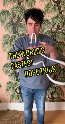 The World’s Fastest Rope Trick! 🥵#magictrick #magictricks #magic #magician #sleightofhand #closeupmagic #ropemagic #illusion #illusionist #streetmagic #fyp  #artofmagic #magical #ropetrick #ropetricks #opticalillusion #fastest #worldsfastest