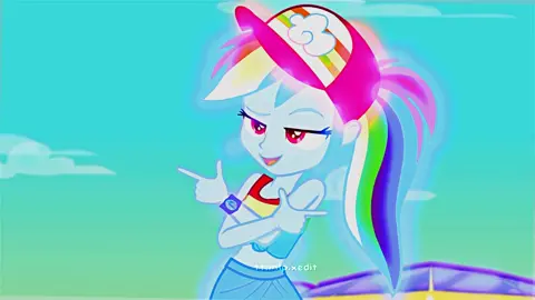 which one of you love rainbow dash? #mlpedit #equestriagirls #rainbowdash #fashion #icon #twixtor #glowedit #fyp #aftereffects